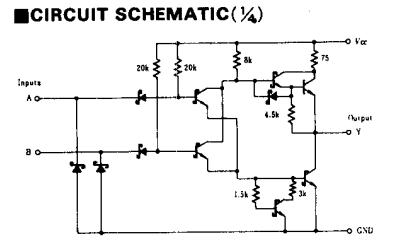 74LS02 circuit schematic