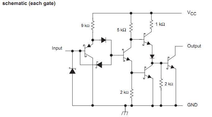 74LS07 schematic