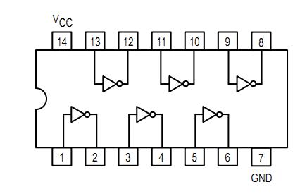 74LS04 connection diagram