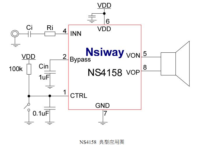 NS4158j typical application diagram