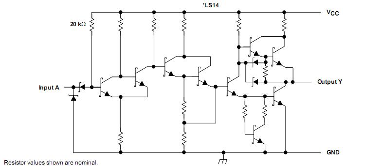 SN74LS14D circuit diagram