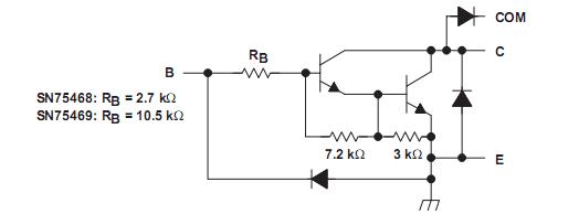 SN75468D circuit diagram