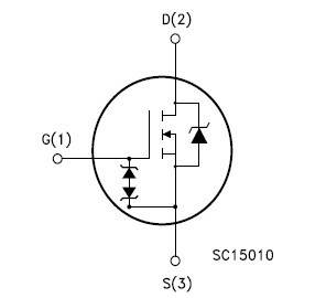 STW8NK80Z Internal schematic diagram