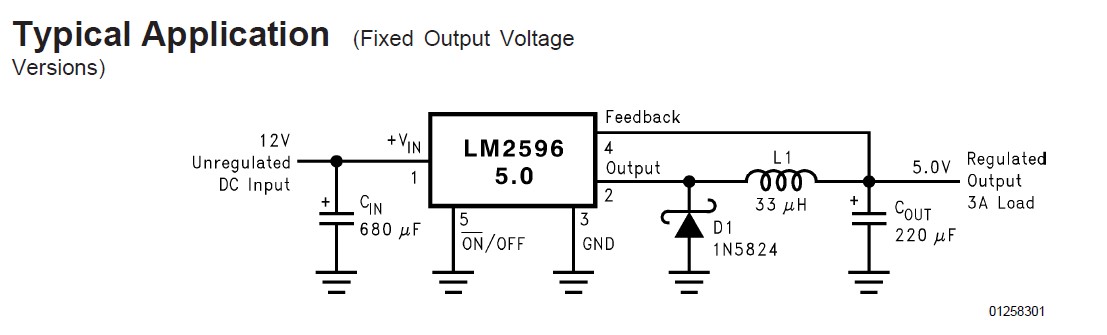 LM2596SX-5.0 Typical Application