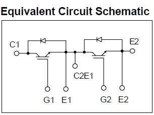 2MBI75U4A-120 Equivalent Circuit Schematic