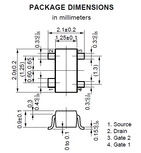 3SK299 package dimensions