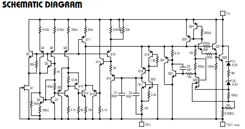 LT1038MK schematic diagram