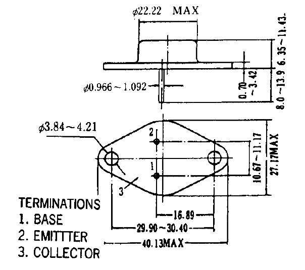 MJ15024 package diagram