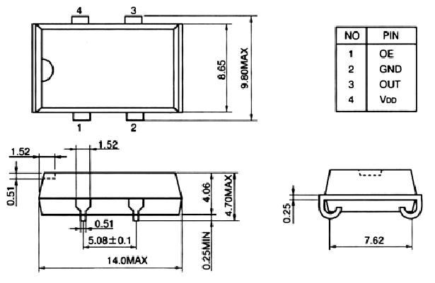 CMX-309F package dimensions