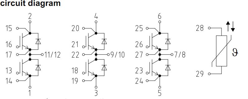 FS300R17KE3 circuit diagram