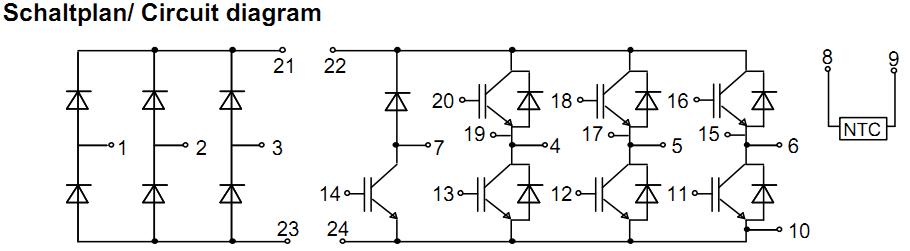FP40R12KE3 circuit diagram