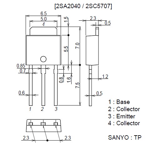 2SC5707 Package Dimensions