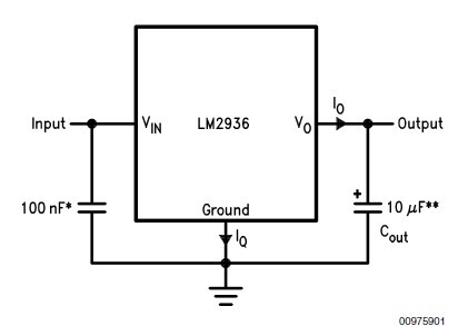 LM2936HVMA-5.0 Typical Application
