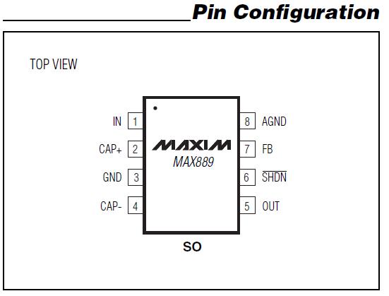MAX890LESA+T pin configuration