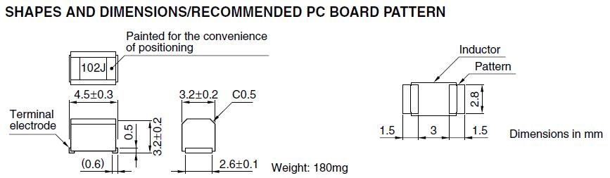 NL453232T-8R2J-PF  shapes and dimensions