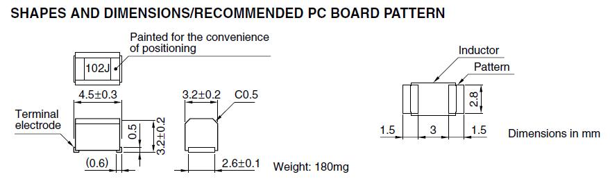 NL453232T-6R8J-PF shapes and dimensions