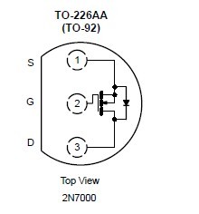 2n7002 top view