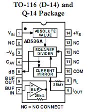 AD536AJD pin configuration