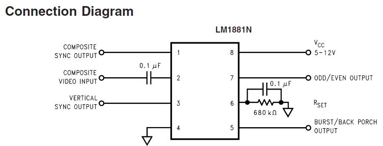 LM1881M Connection Diagram