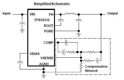 TPS54310PWP simplified schematic