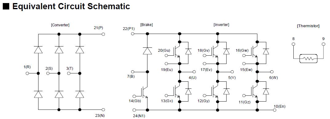 7MBR15SA140 equivalent circuit schematic