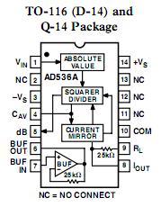 AD536AJQ pin configuration