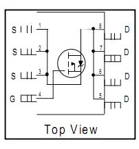 IRF7204TR pin configuration