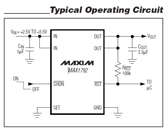 MAX1792EUA18 typical operating circuit