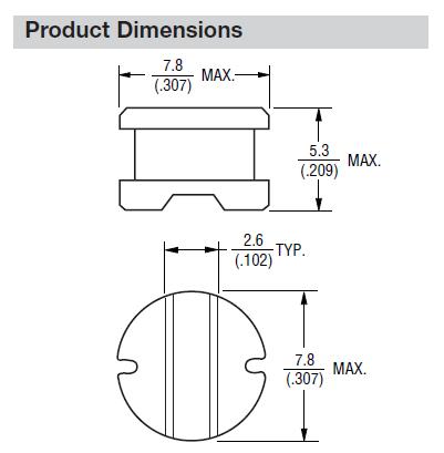 SDR0805-1R5ML Product Dimensions