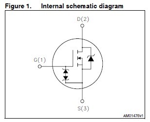 STD3NK80ZT4 Internal schematic diagram