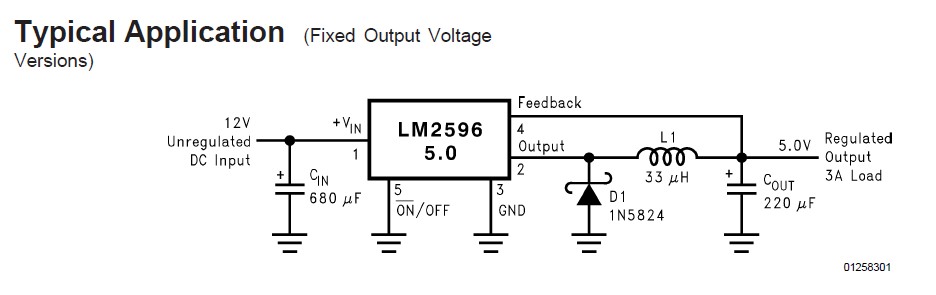 LM2596HVS-5.0 typical application