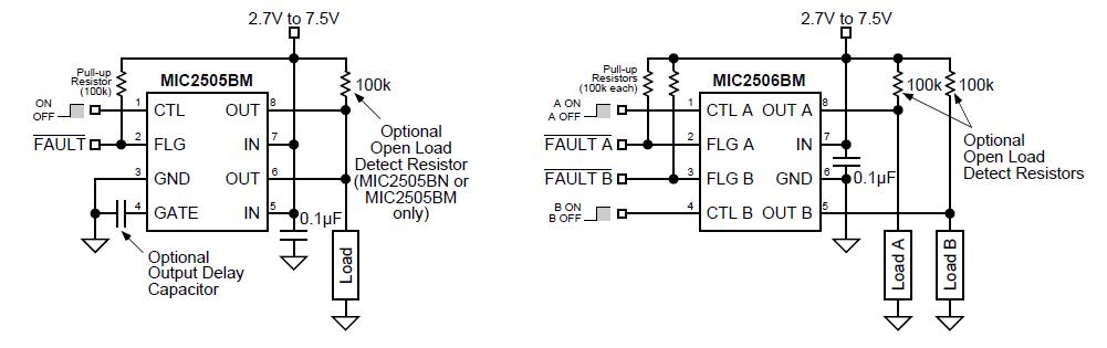 MIC2506YM typical applications