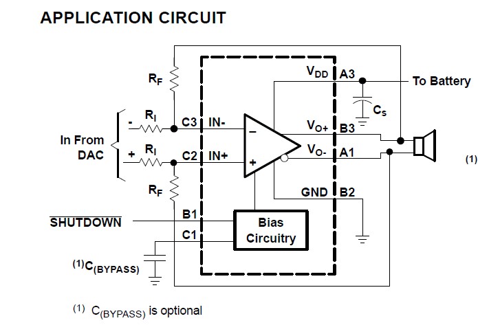 TPA6203A1GQVR application circuit