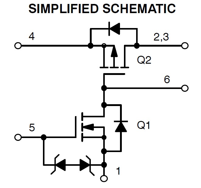 NTGD1100LT1G simplified schematic