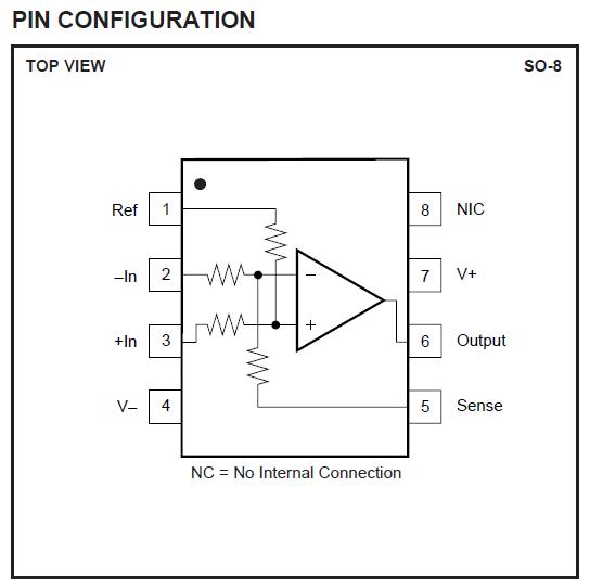 INA154UA pin configuration