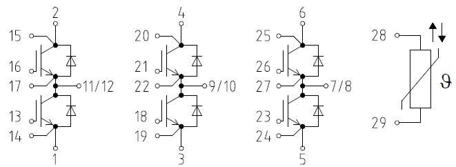 FS450R12KE3 Schaltplan circuit diagram