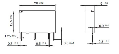 HF49FA/024-1H1 outline dimensions