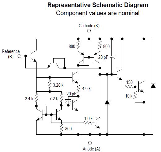 TL431ACD representative schematic diagram