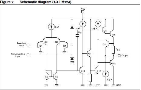 LM124N Schematic diagram