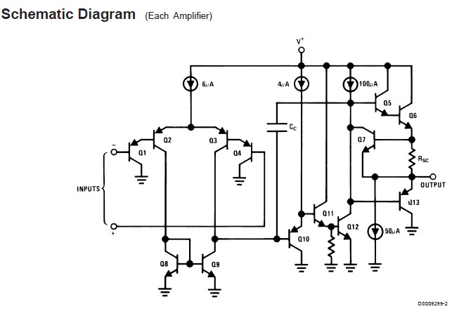 LM124J/883QS Schematic Diagram
