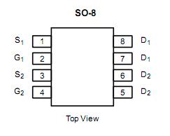 SI9933ADY pin configuration