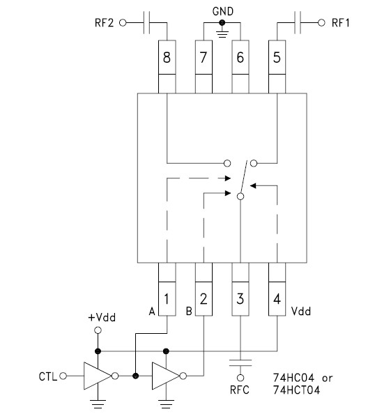 HMC484MS8G Typical Application Circuit