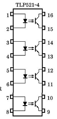 TLP521-4 pin configuration