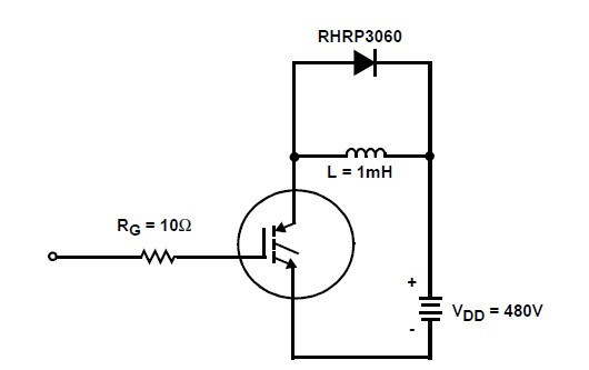 HGTG20N60C3 INDUCTIVE SWITCHING TEST CIRCUIT