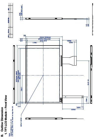 A070VW05 V1 outline dimensions
