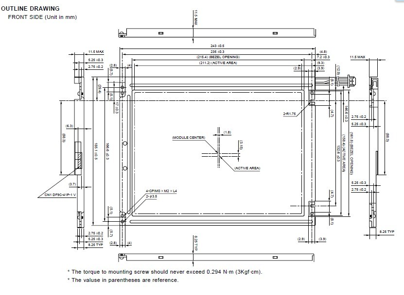 NL8060AC26-11 outline drawing