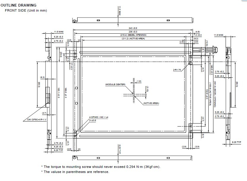 NL8060AC26-11 outline drawing
