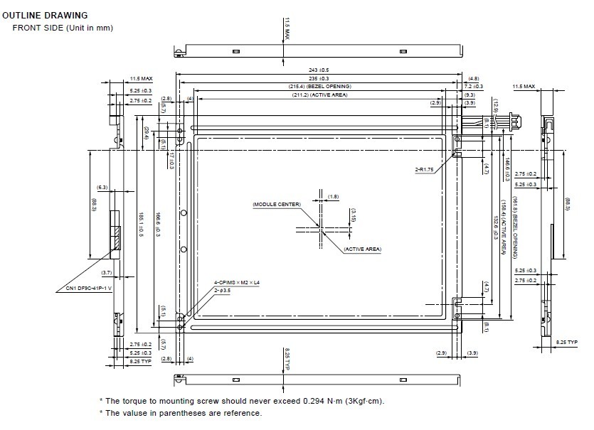 NL8060BC26-27 outline drawing