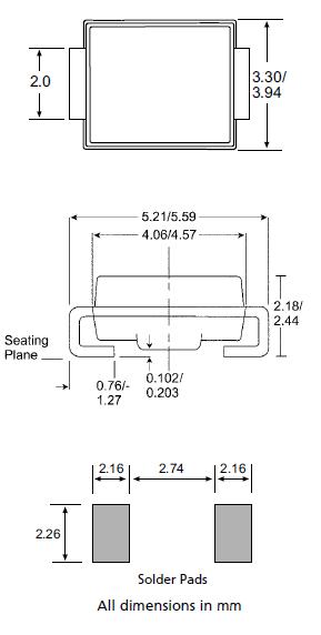 SMBJ58CA dimensions