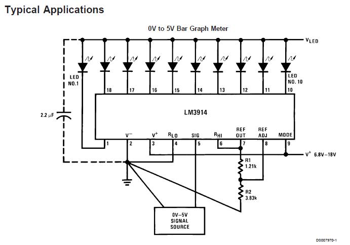 LM3914N Typical Applications